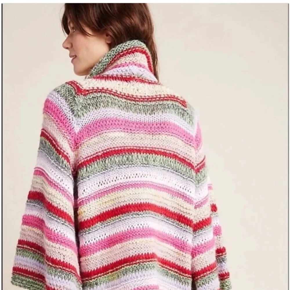 Anthropologie colourful striped knit sweater (M|L) - Picture 9 of 9